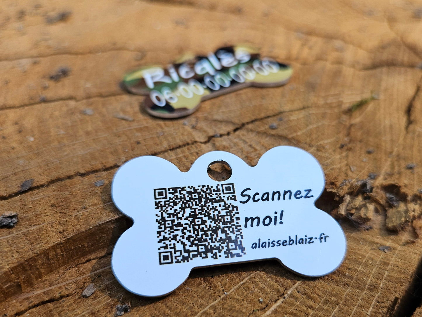 Médaille Double Face – Nom/numéro + QR Code